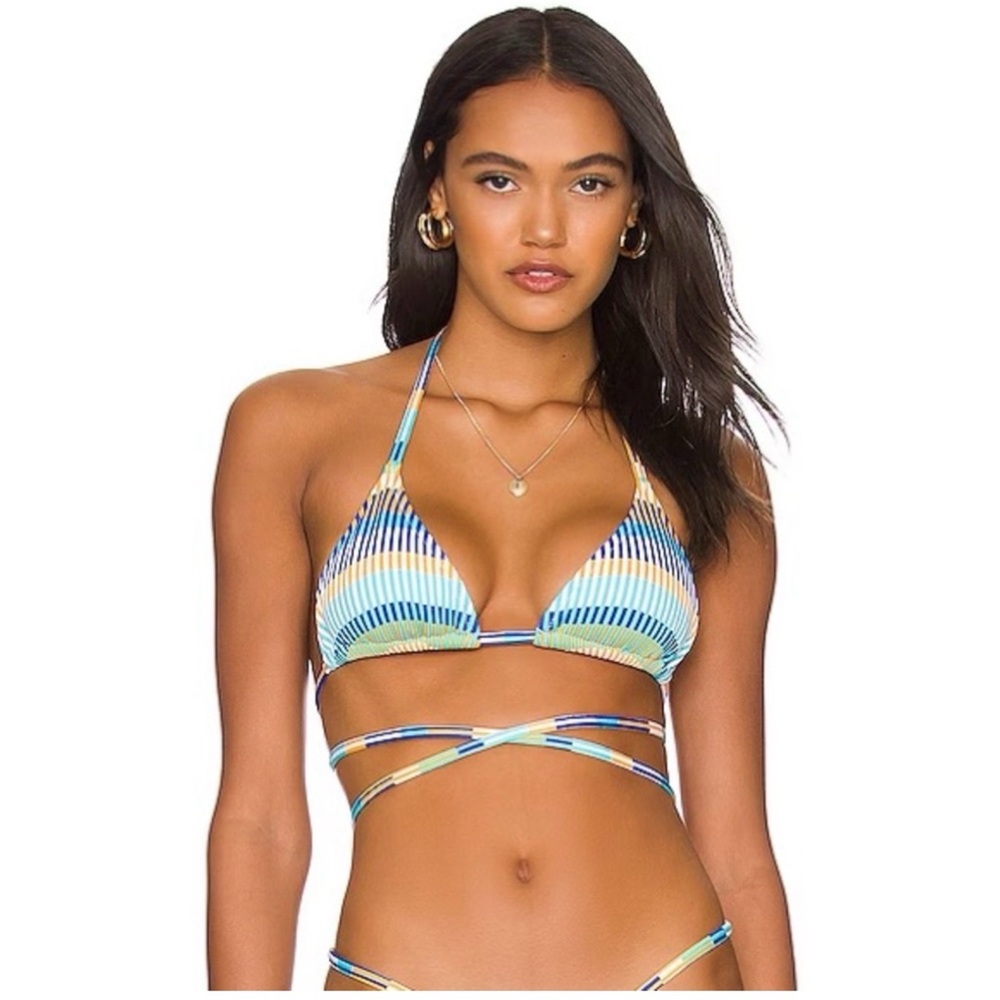 NWT Solid & Striped Raine multicolor Bikini Top - Picture 4 of 7